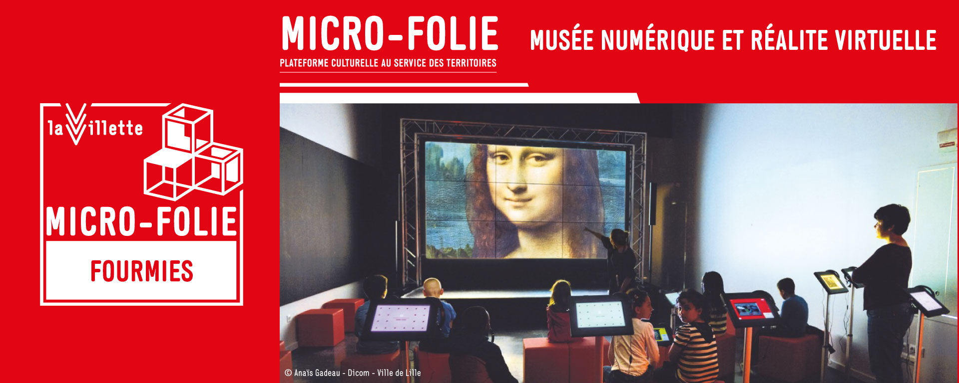 A Fourmies, le projet Micro-folie s’installera au cœur de la médiathèque Antoon Krings et permettra d’élargir l’offre culturelle en favorisant l’accès des grandes œuvres et œuvres emblématiques du patrimoine français au plus grand nombre.